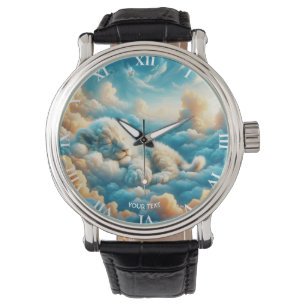 Reloj De Pulsera Fantasía Nubes Cute Bebé León