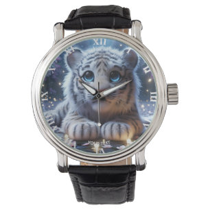 Reloj De Pulsera Fantasía Tígre Blanco
