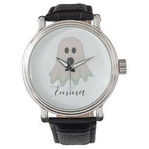 Reloj De Pulsera Fantasma De Halloween Con Nombre