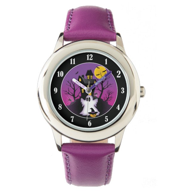 Reloj De Pulsera Fantasma espeluznante de Halloween (Anverso)
