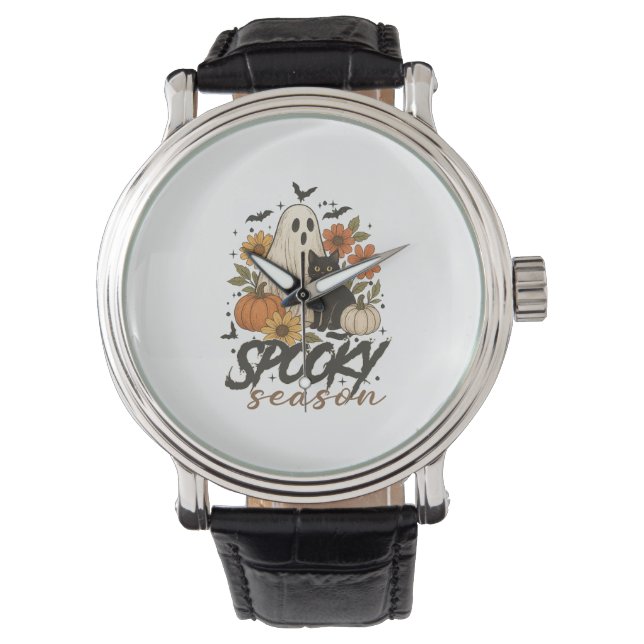 Reloj De Pulsera Fantasma estacional fantasma retro fantasmagórico  (Anverso)
