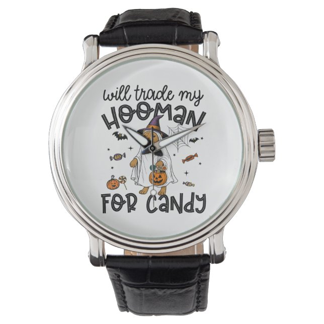 Reloj De Pulsera Fantasma fantasma de PitPull Dog Halloween (Anverso)