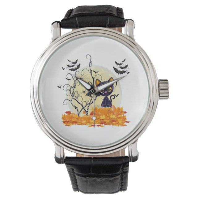 Reloj De Pulsera Fantasma lindo con caramelos de halloween (Anverso)