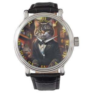 Reloj De Pulsera Fantasy Cute Cat Barman Tuxedo