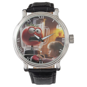 Reloj De Pulsera Fantasy Cute Chica Tomato Blender