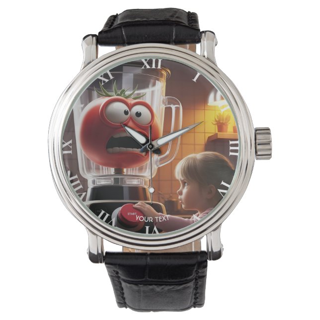 Reloj De Pulsera Fantasy Cute Chica Tomato Blender (Anverso)