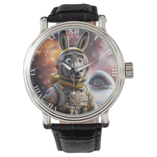 Reloj De Pulsera Fantasy Cute Donkey Astronauta