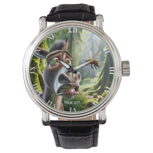 Reloj De Pulsera Fantasy Cute Donkey Sting Bee