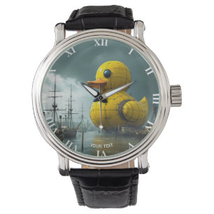 Reloj De Pulsera Fantasy Cute Duck War Ship