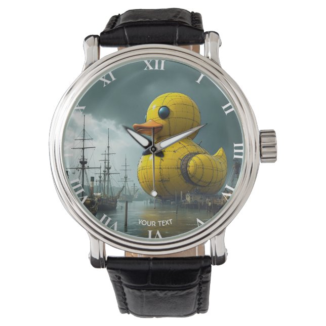 Reloj De Pulsera Fantasy Cute Duck War Ship (Anverso)