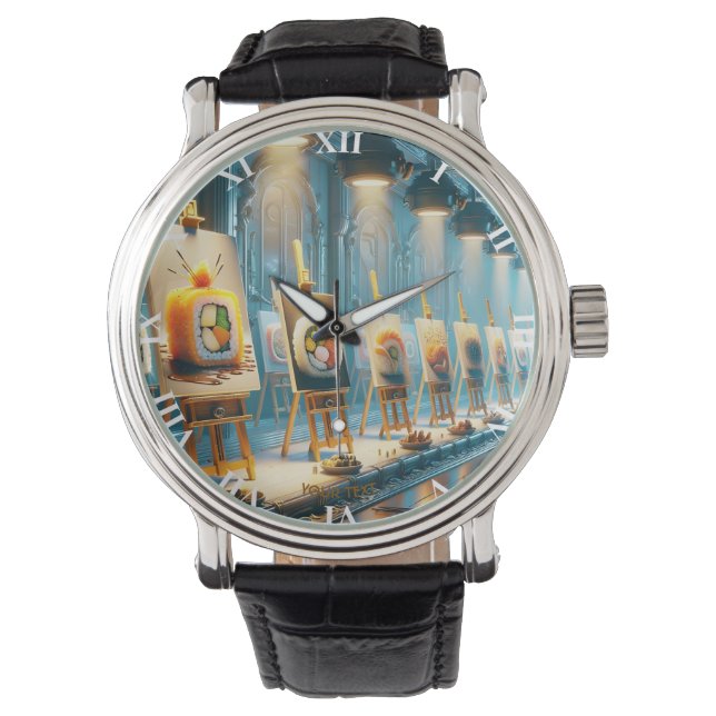 Reloj De Pulsera Fantasy Cute Fantasy Sushi Art (Anverso)