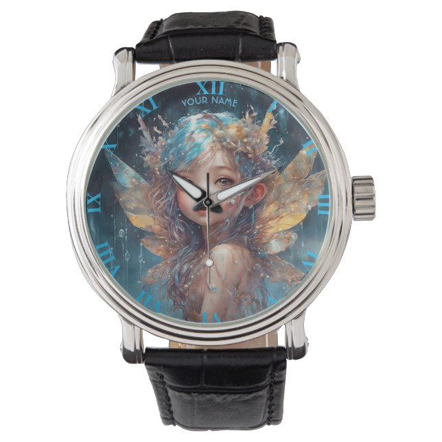 Reloj De Pulsera Fantasy Cute Forest Rainy Fairy (Anverso)