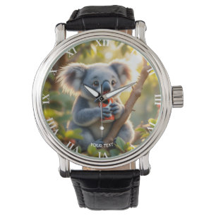 Reloj De Pulsera Fantasy Cute Koala Bebe Árbol