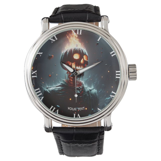 Reloj De Pulsera Fantasy Cute Lantern Pumpkin Halloween (Anverso)