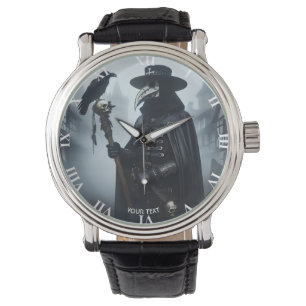 Reloj De Pulsera Fantasy Cute Médico Raven Town