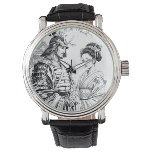 Reloj De Pulsera Fantasy Cute Samurai Geisha Lápiz