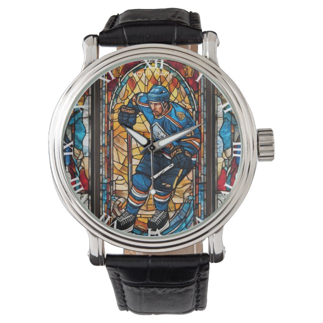Reloj De Pulsera Fantasy Cute Staine Hockey sobre hielo (Anverso)