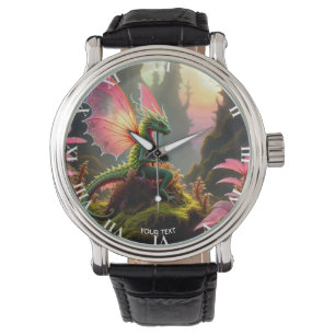 Reloj De Pulsera Fantasy Cute Vivid Baby Filigree Dragon
