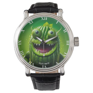 Reloj De Pulsera Fantasy Cute Vivid Cucumber Graciosa Creatividad