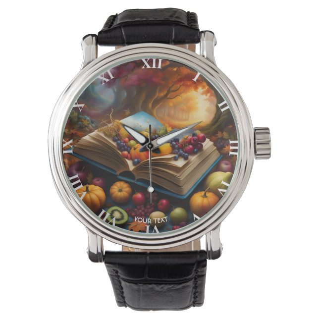Reloj De Pulsera Fantasy Cute Vivid Fall Harvest Festival (Anverso)
