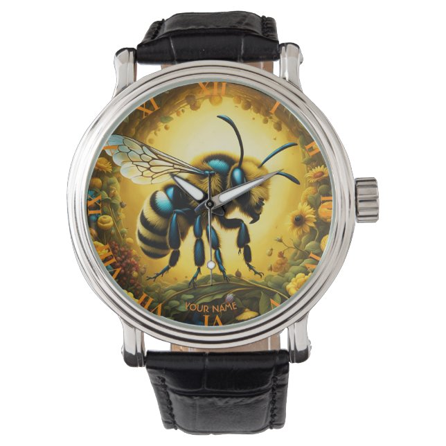 Reloj De Pulsera Fantasy Cute Vivid Majestic Gran Abeja (Anverso)