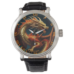 Reloj De Pulsera Fantasy Cute Vivid Majestic Gran Dragón