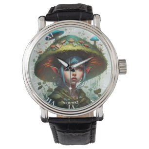 Reloj De Pulsera Fantasy Cute Vivid Mushroom Forest Chica