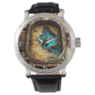 Reloj De Pulsera Fantasy Cute Vivid Old Book Map