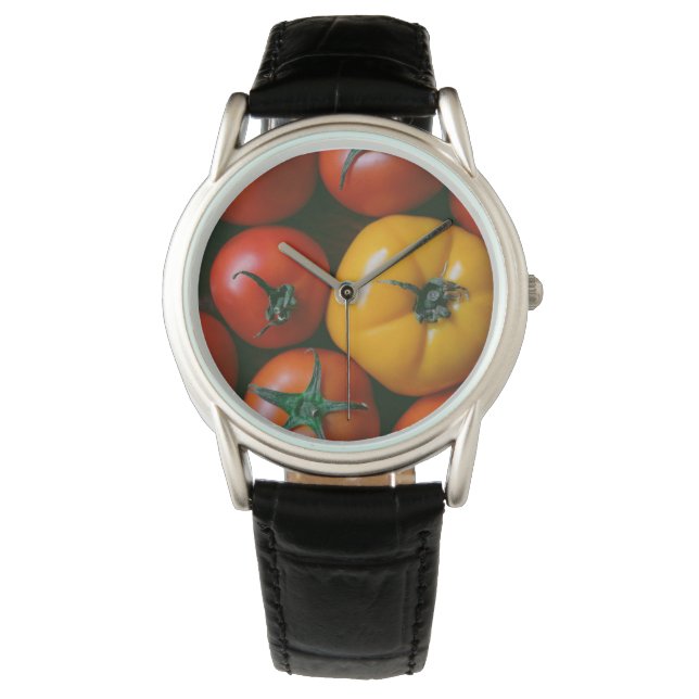 Reloj De Pulsera Farms | Shiny Red & Yellow Tomatoes (Anverso)