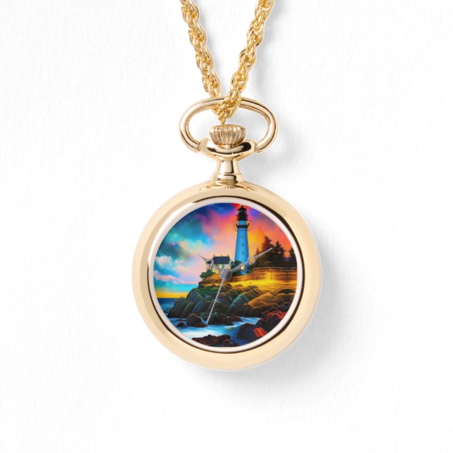 Reloj De Pulsera Faro al atardecer (Anverso)