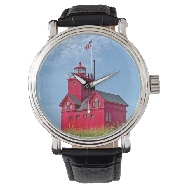 Reloj De Pulsera Faro Big Red Michigan (Anverso)