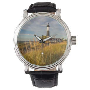 Reloj De Pulsera Faro Big Sable Point En El Lago Michigan