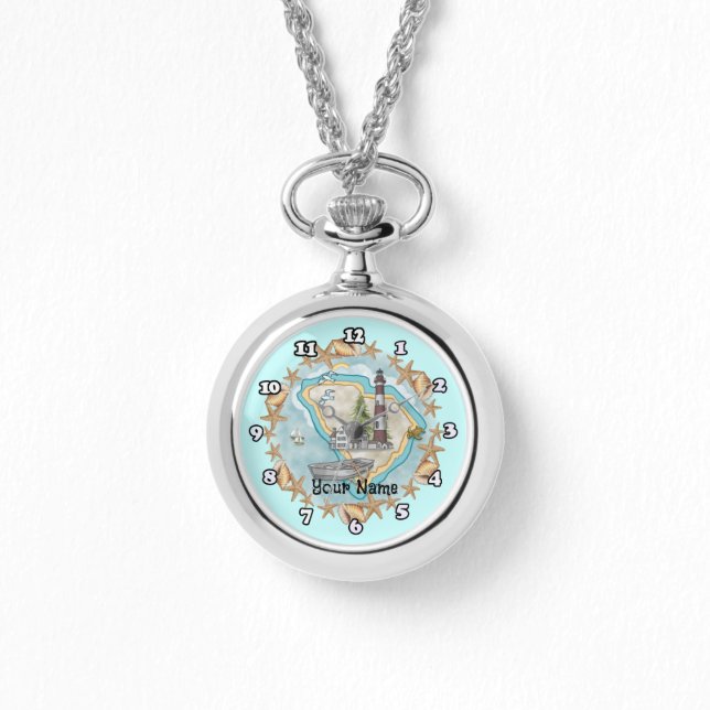 Reloj De Pulsera Faro de Carolina del Sur (Anverso)