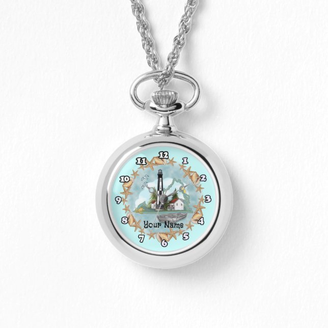 Reloj De Pulsera Faro de Conchas de Virginia (Anverso)