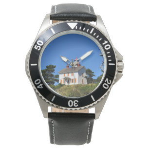 Reloj De Pulsera Faro de la Bahía Yaquina, Newport, Oregón