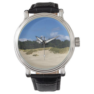 Reloj De Pulsera Faro de la Bahía Yaquina, Newport, Oregón