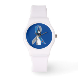 Reloj De Pulsera Faro de la cinta de la conciencia de la diabetes