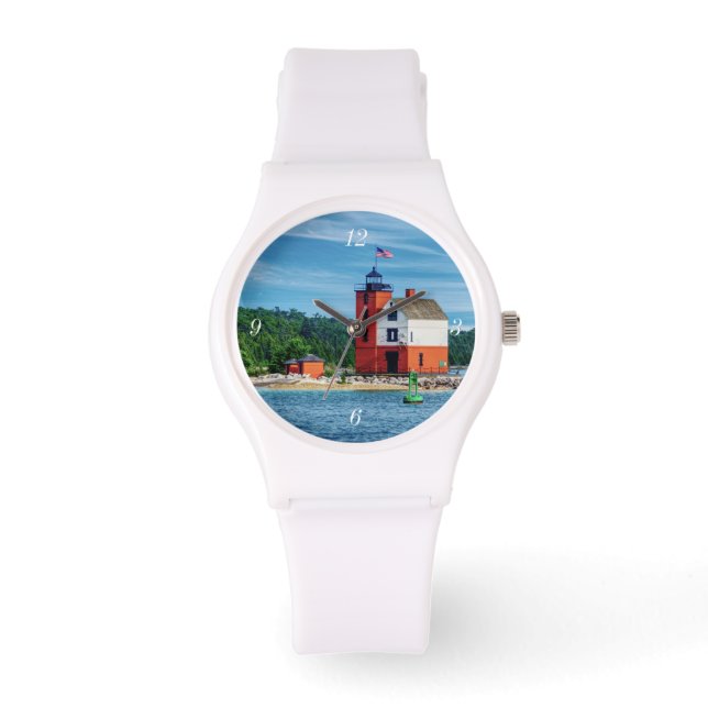 Reloj De Pulsera Faro de la isla redonda (Anverso)