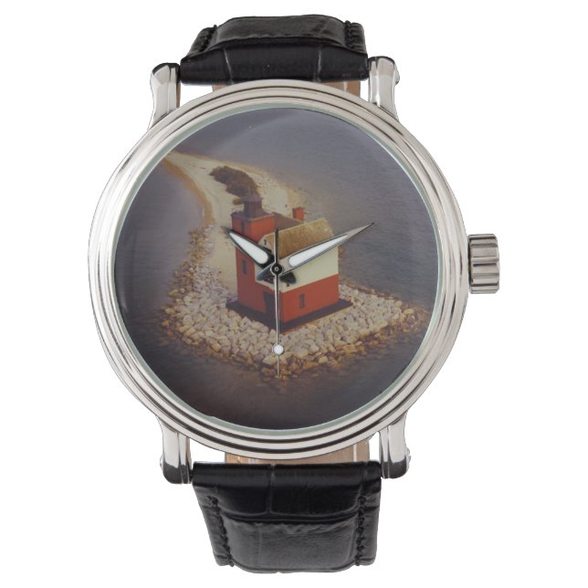 Reloj De Pulsera Faro de la isla redonda (Anverso)