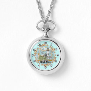 Reloj De Pulsera Faro de las conchas de Oregon