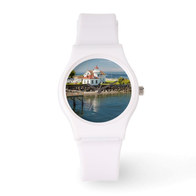 Reloj De Pulsera Faro de Mukilteo, Mukilteo, Washington, EE. UU. (Anverso)