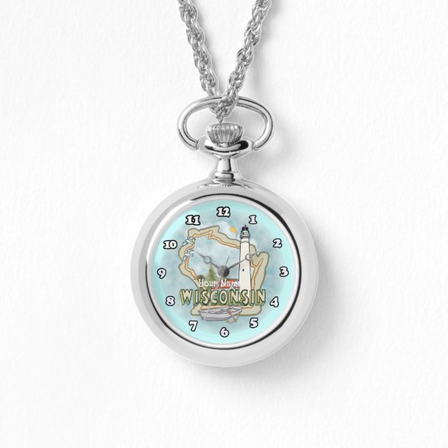 Reloj De Pulsera Faro de Wisconsin (Anverso)