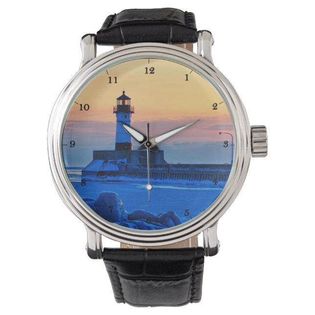 Reloj De Pulsera Faro Duluth Minnesota Lago Superior (Anverso)