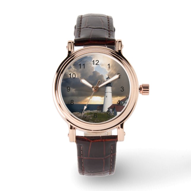 Reloj De Pulsera Faro en una tormenta (Anverso)