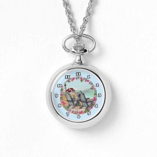 Reloj De Pulsera Faro Floral Noon (Anverso)