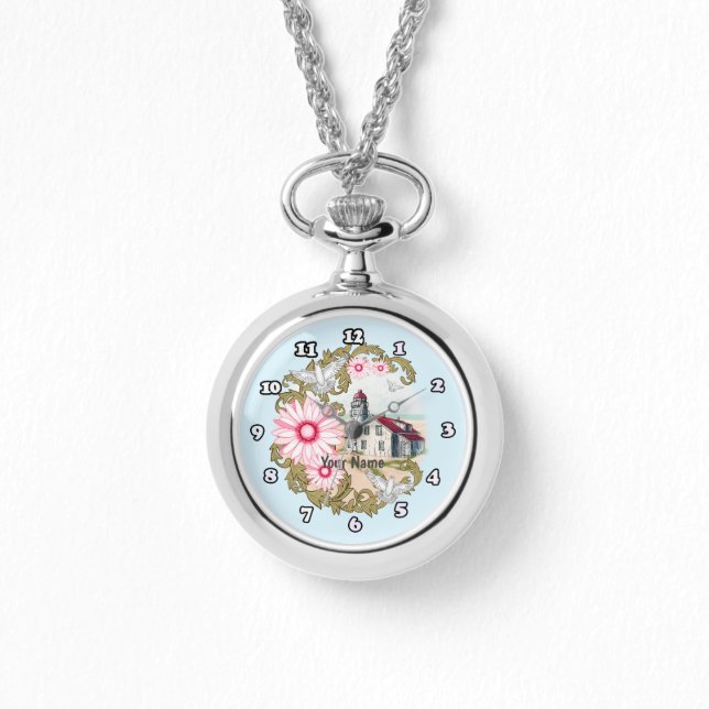 Reloj De Pulsera Faro Rosa Daisy (Anverso)
