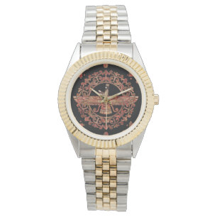 Reloj De Pulsera Farohar - Faravahar - Fravashi Marble y Gold