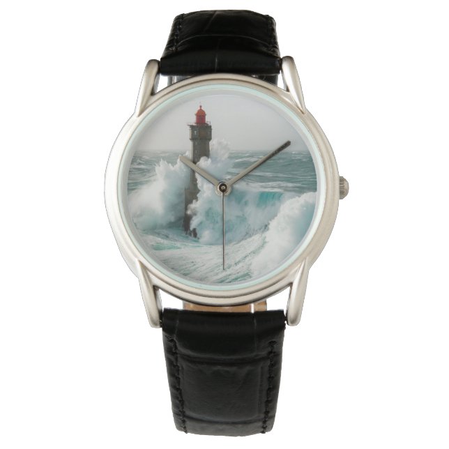 Reloj De Pulsera Faros | Faro de Jument Ouessant France (Anverso)