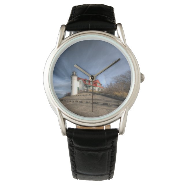 Reloj De Pulsera Faros | Point Betsie Lake Michigan (Anverso)