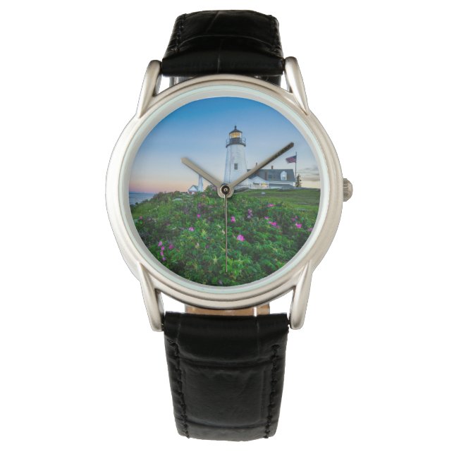 Reloj De Pulsera Faros | Point Lighthouse Bristol Maine (Anverso)